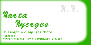 marta nyerges business card