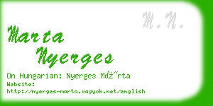 marta nyerges business card